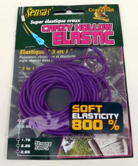 Sensas Crazy Hollow Elastiek Soft 800% 5 mtr.