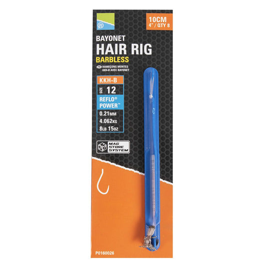 Preston Kkh-b 4"/10 Cm Bayonet Hair Rigs Barbless
