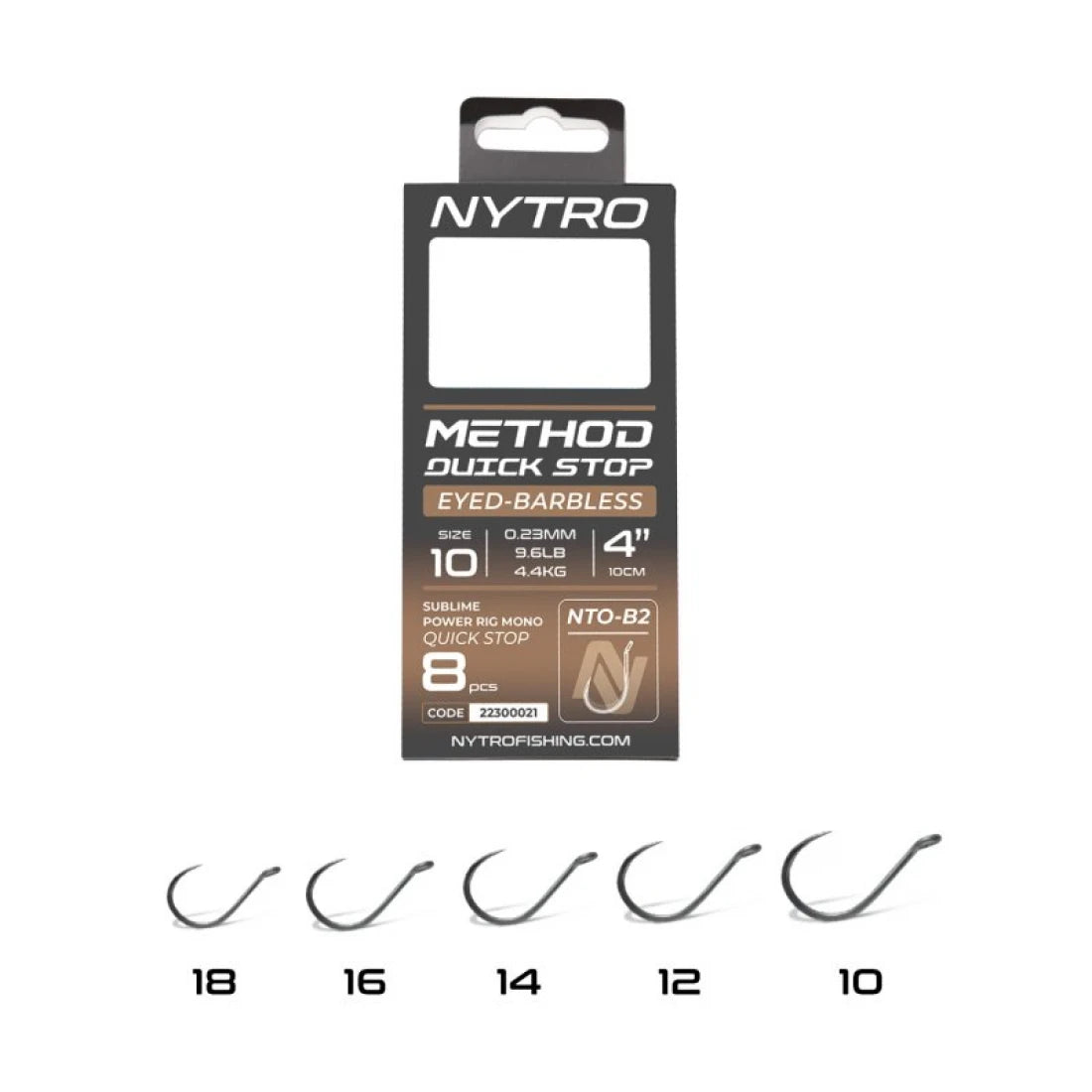 Nytro NTO-B2 Barbless Method Q-Stop Ready Rigs 10cm