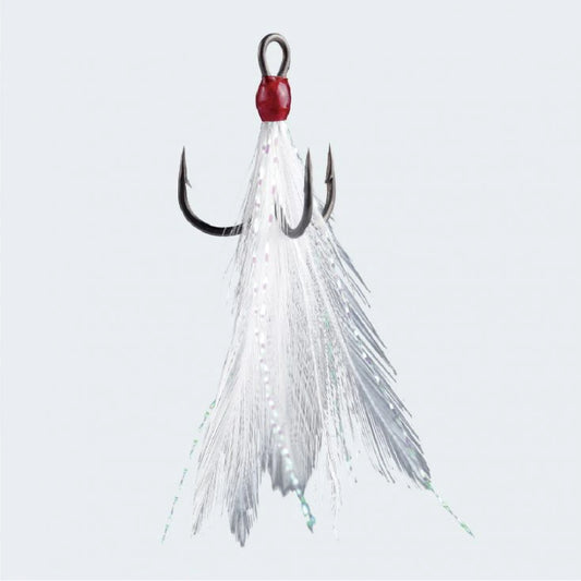 BKK Feathered Spear 21-SS Treble Hook White