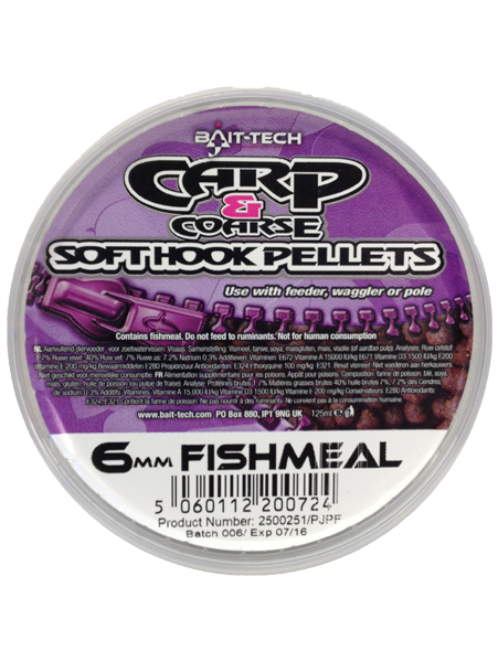 Bait-tech Carp & Coarse Fishmeal Soft Hookers 6mm