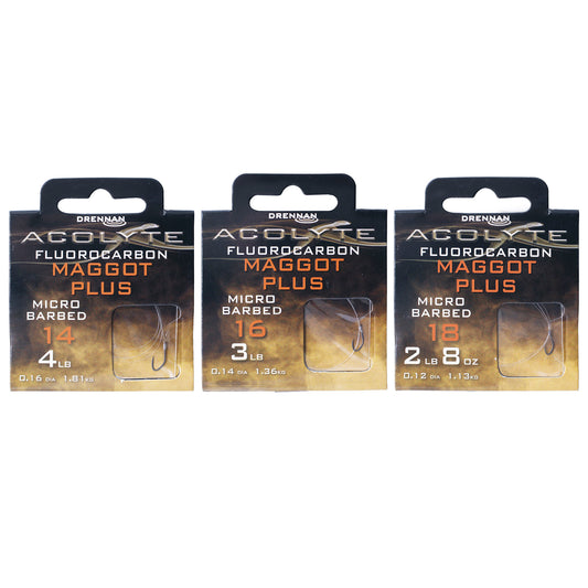 Drennan Acolyte Maggot Plus - Hooks to Fluorocarbon