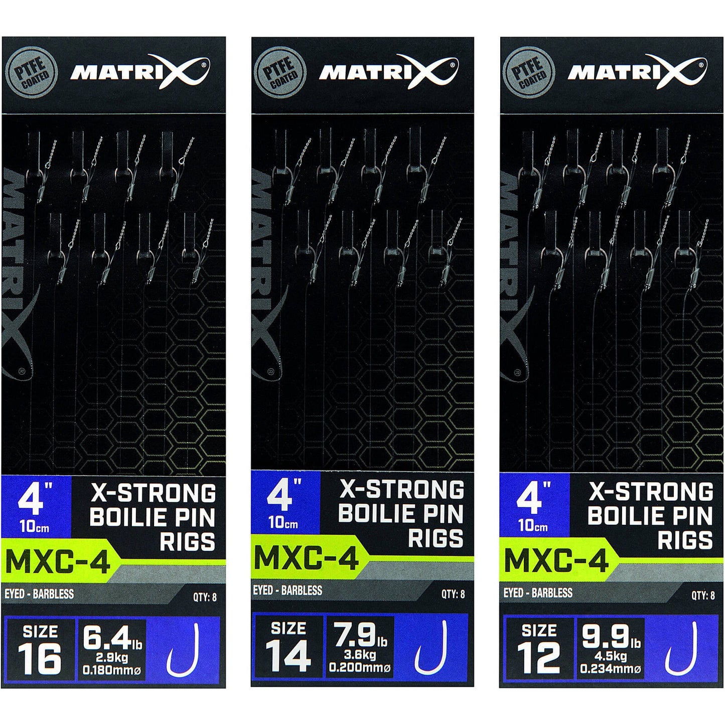 Matrix Mxc-3 Barbless X-strong 10cm Boilie Pin Rigs