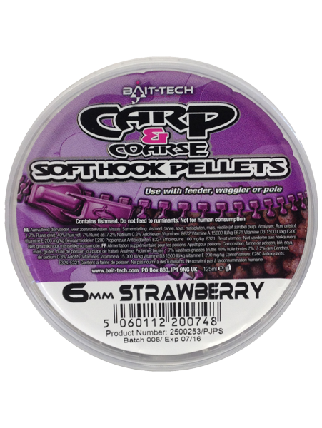 Bait-tech Carp & Coarse Strawberry Soft Hookers 6mm