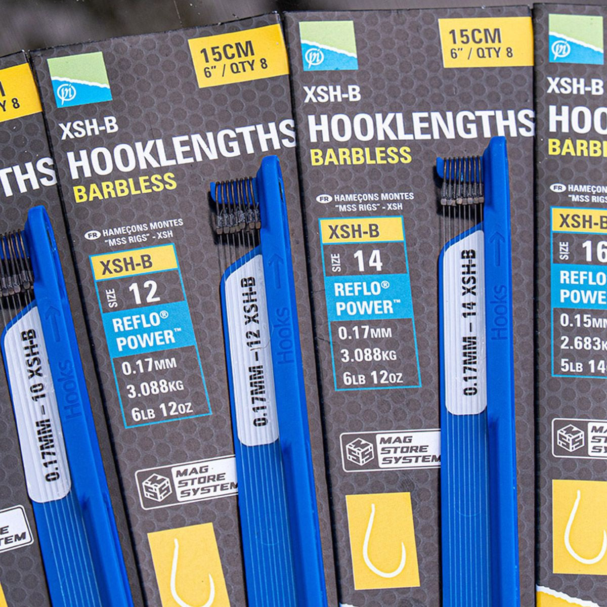 Preston Xsh-b 6"/15 Cm Spade End Hooklengths Barbless