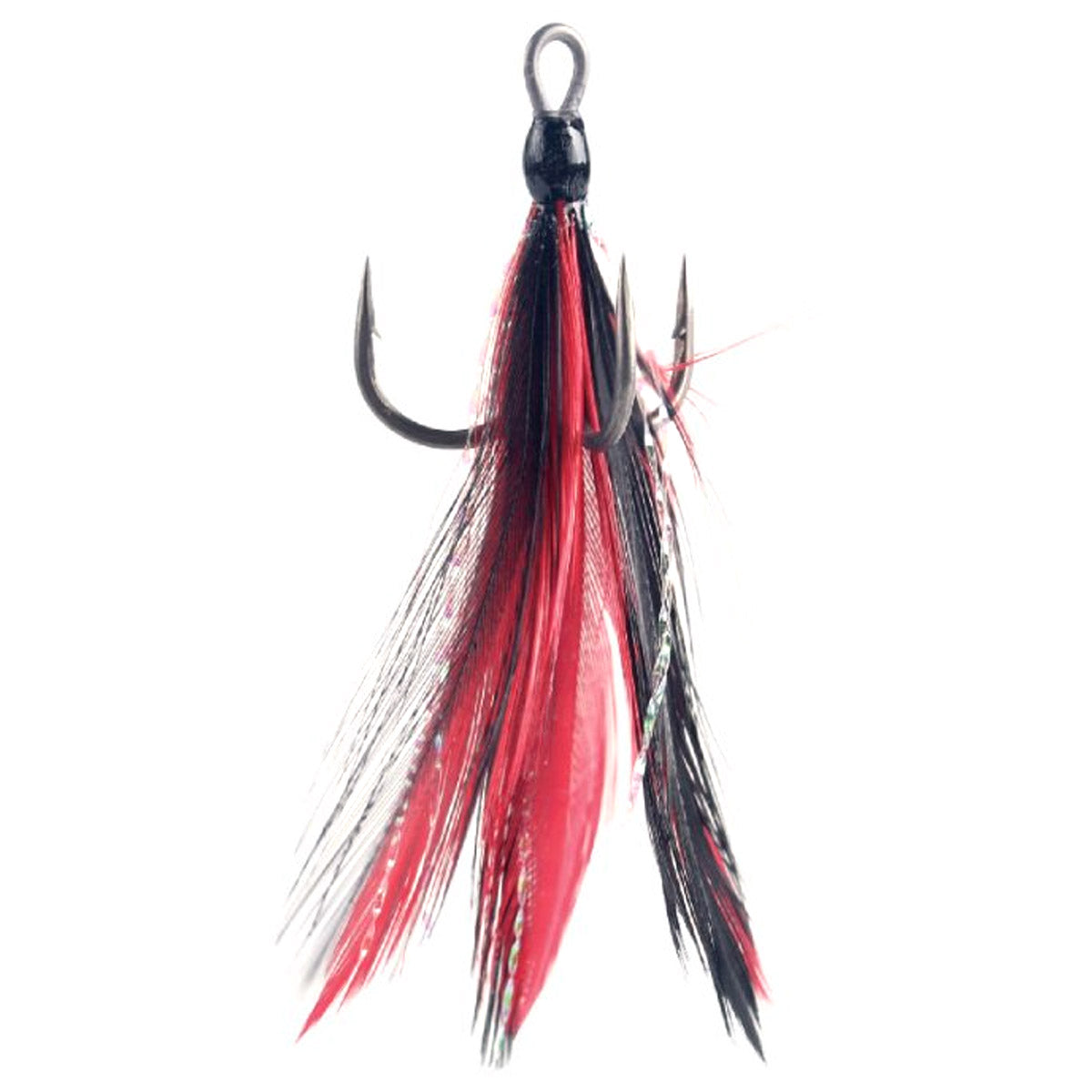 BKK Feathered Spear 21-SS Treble Hook Black&Red