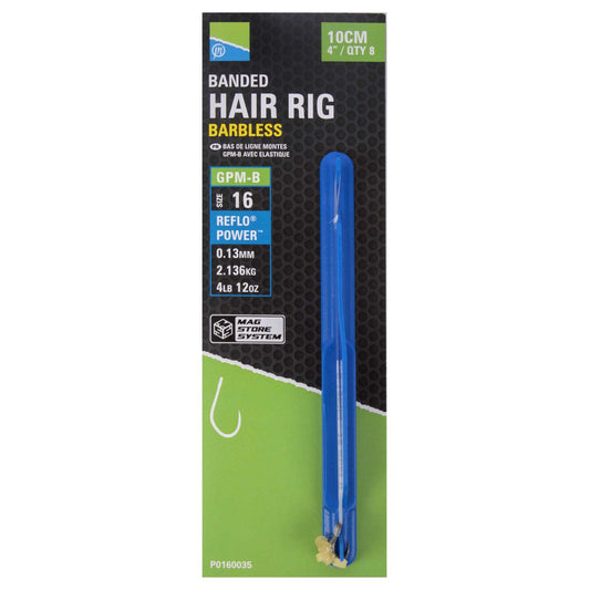 Preston Gpm-b 4"/10 Cm Banded Hair Rigs Barbless