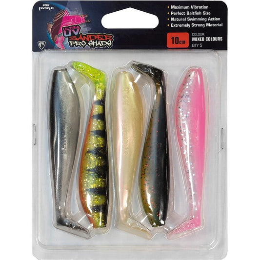 Fox Rage Zander Pro Shad UV Mixed Colour Pack