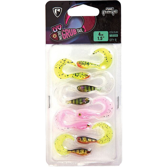Fox Rage UV Micro Grub Mixed Colour Pack