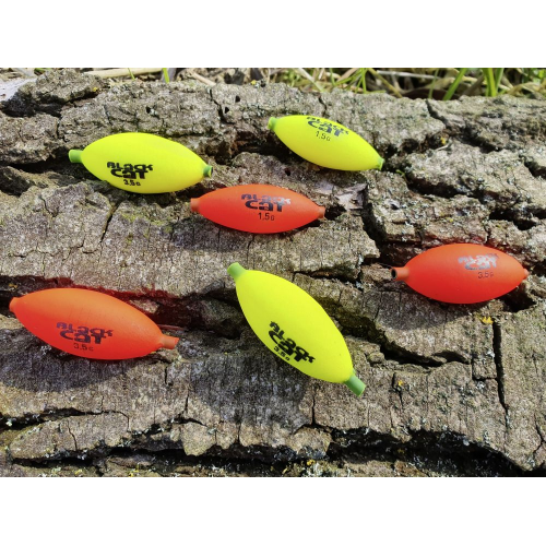 Black Cat Micro U-float 1,5g Zwart/oranje/geel