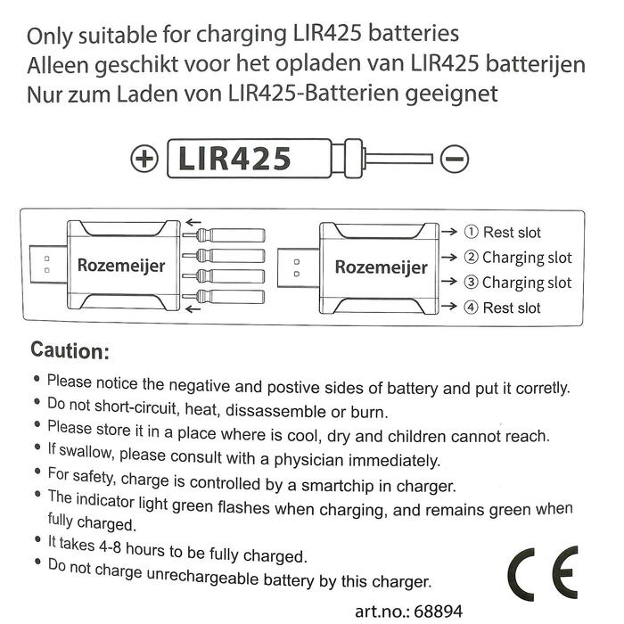 Rozemeijer USB Lithium Battery Charger
