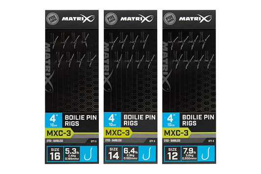 Matrix Mxc-3 Barbless 10cm Boilie Pin Rigs