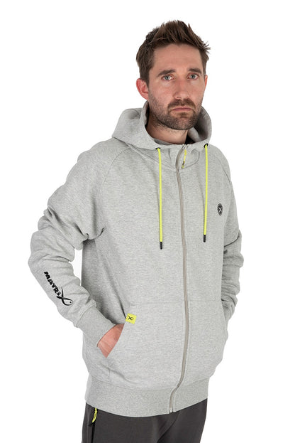 Matrix Full Zip Hoody Marl Grey/lime-black Edition Range