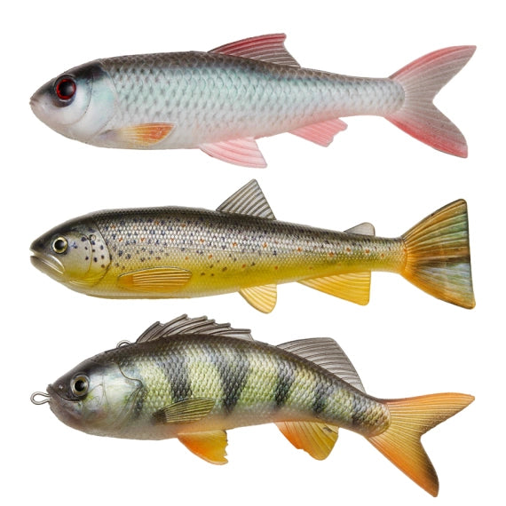 Pulze Baits Skinz Natural Roach, Natural Perch, Brown Trout 15cm 3Pcs