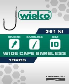 Wielco Laser Point 361NI Wide Gape Barbless Hooks