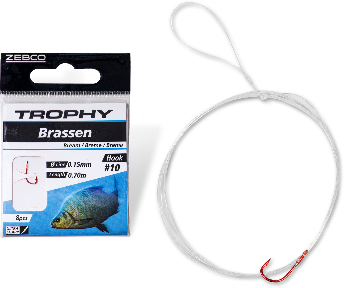 Zebco Trophy Bream Hook-to-Nylon Red 70cm