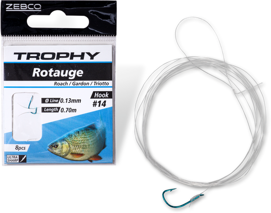 Zebco Trophy Roach Hook-to-Nylon Bleu 70cm