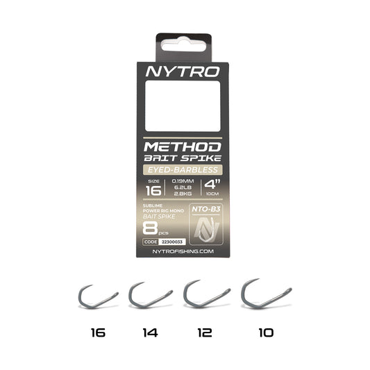 Nytro B-3 Barbless Method Bait Spike Ready Rigs 10cm