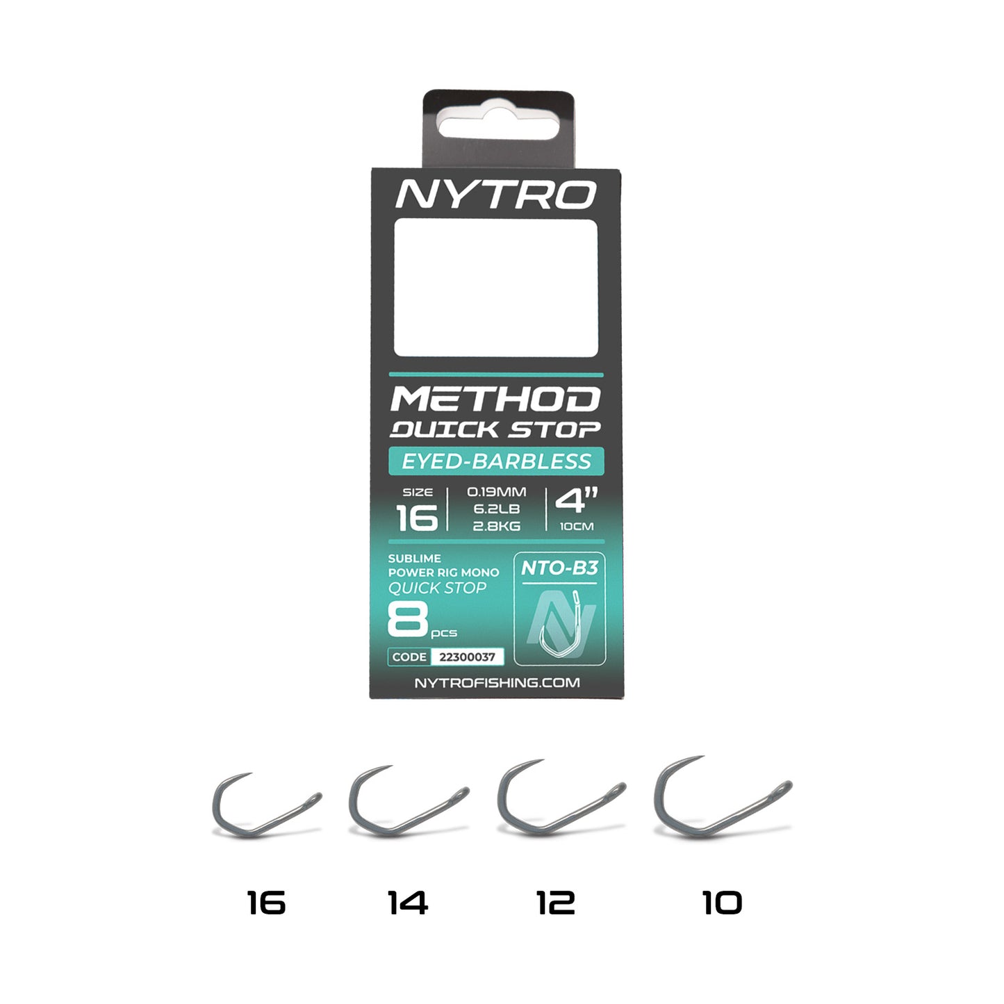 Nytro B-3 Barbless Method Q-Stop Ready Rigs 10cm
