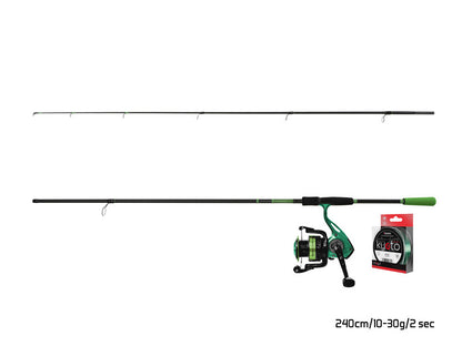 Spin fishing Set Delphin GreenSPIN 240cm