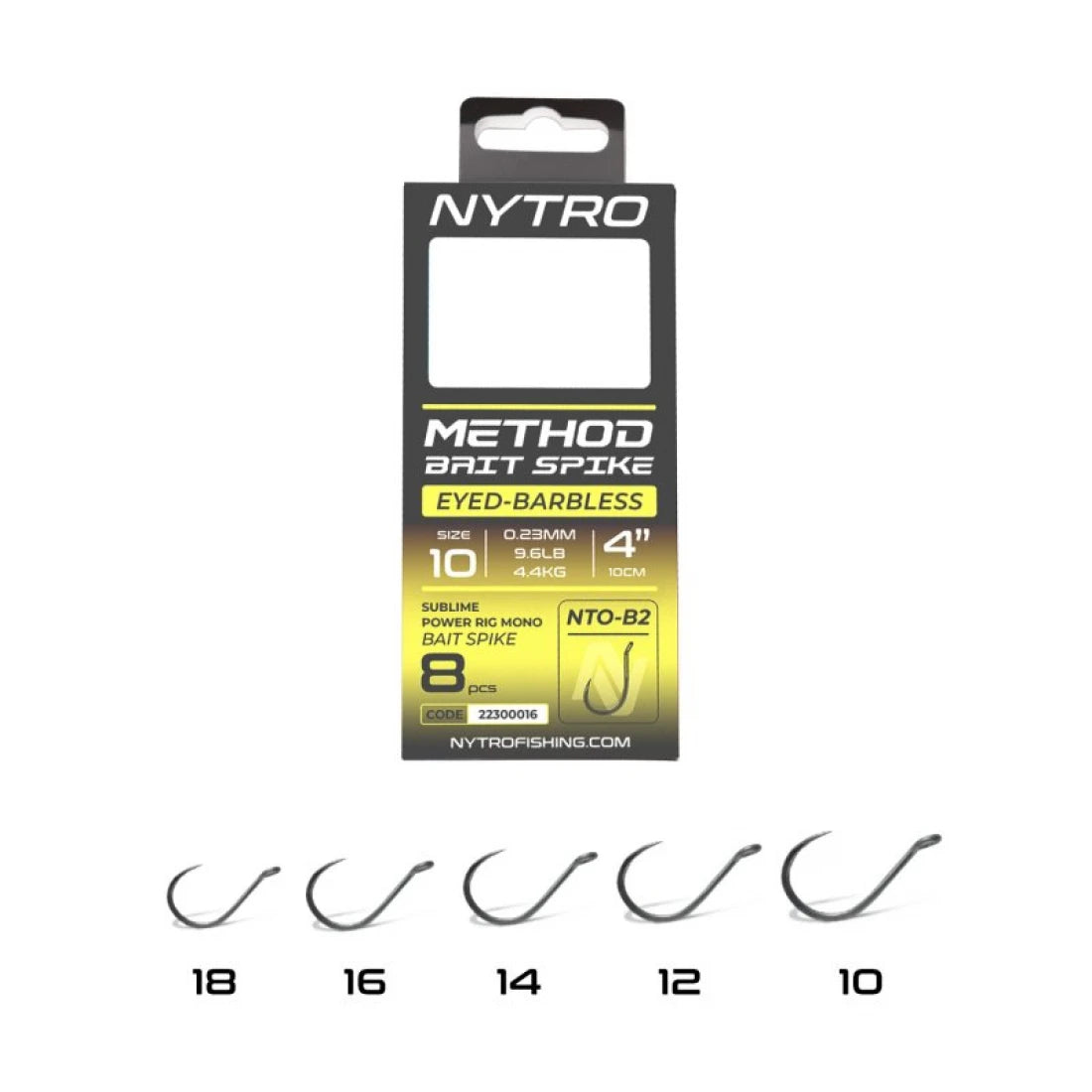 Nytro NTO-B2 Barbless Method Bait Spike Ready Rigs 10cm