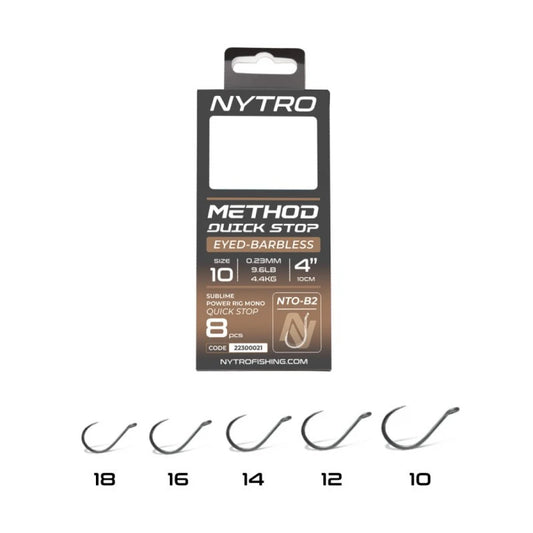 Nytro NTO-B2 Barbless Method Q-Stop Ready Rigs 10cm
