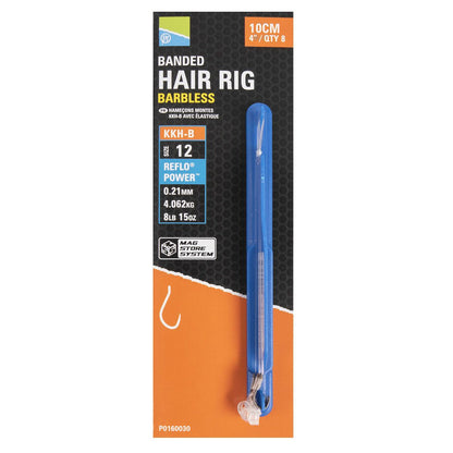 Preston KKH-B 4"/10 Cm Banded Hair Rigs Barbless