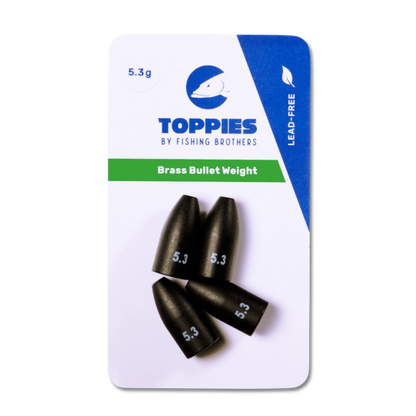 Toppies Brass Bullet Weights Black Matt