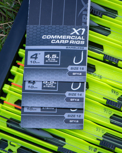 Matrix X1 Commercial Carp 10 cm Rigs