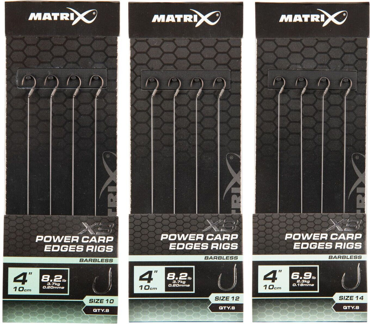 Matrix X3 Power Carp Edge 10cm Rigs
