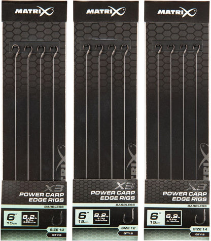 Matrix X3 Power Carp Edge 15cm Rigs