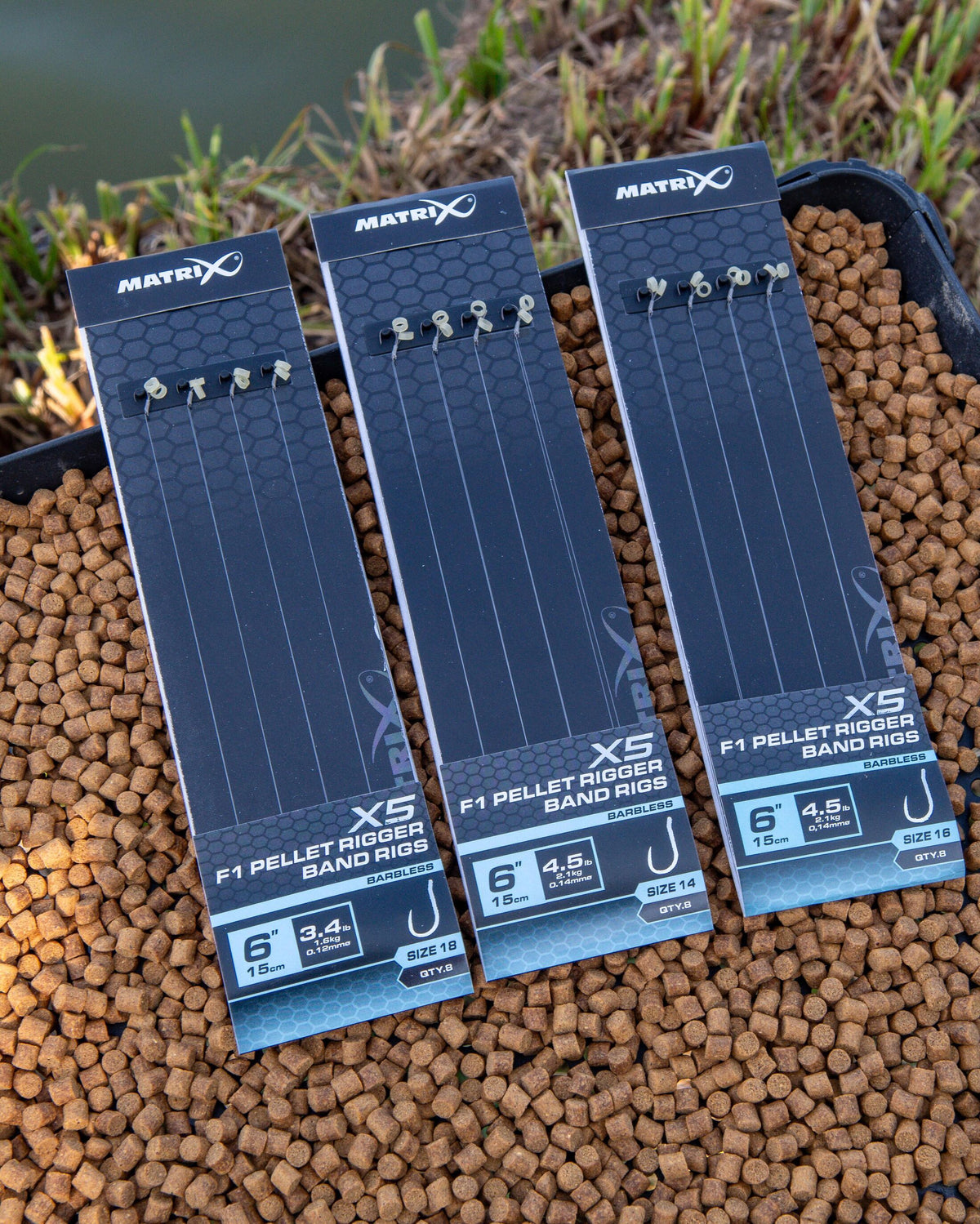 Matrix X5 F1 Pellet Rigger 15cm Band Rigs