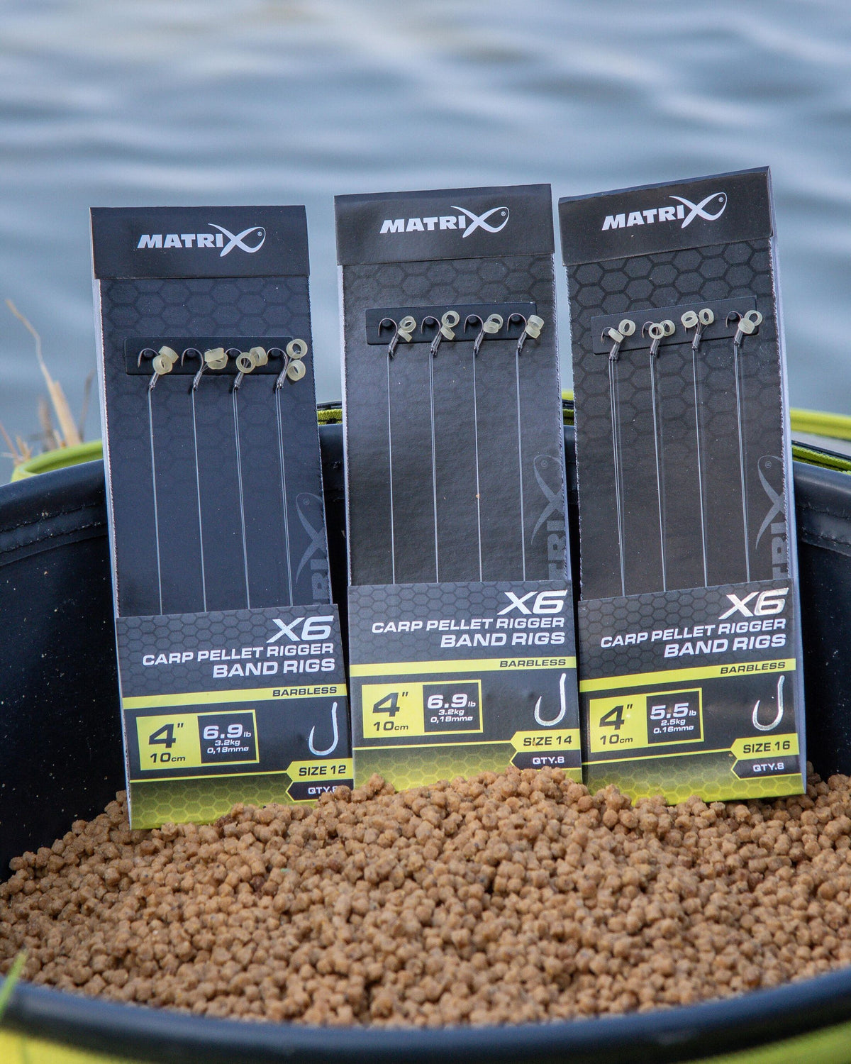 Matrix X6 Carp Pellet Rigger 10cm Band Rigs
