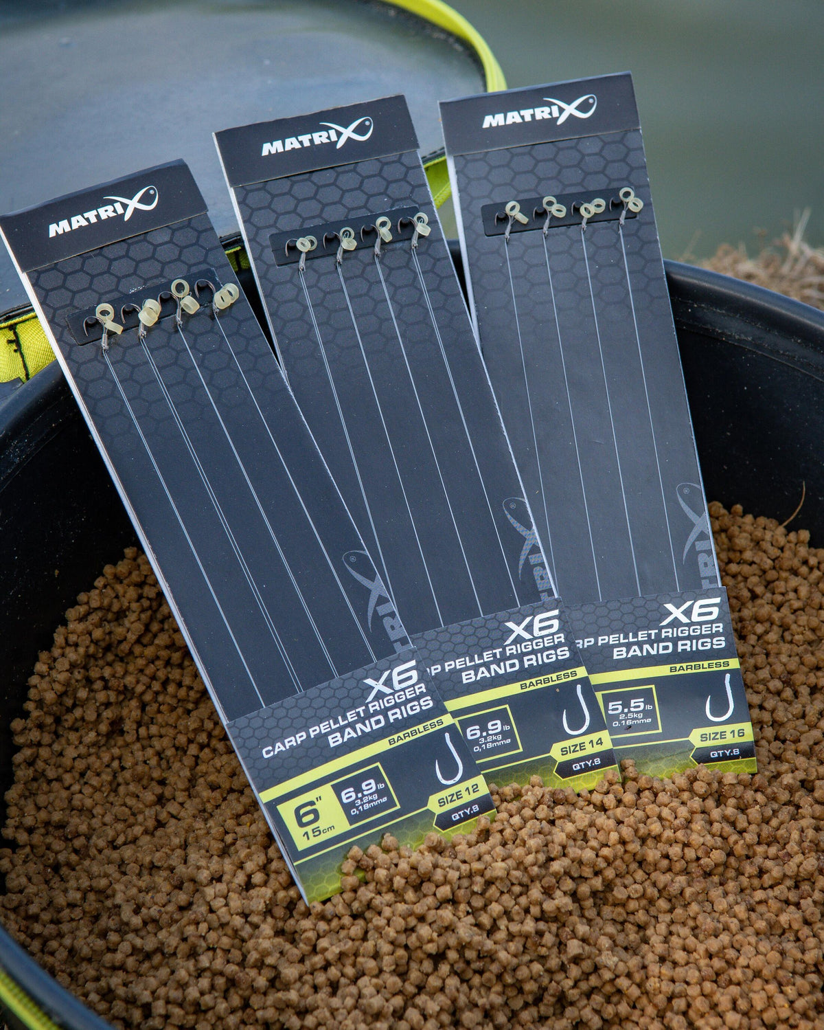 Matrix X6 Carp Pellet Rigger 15cm Band Rigs