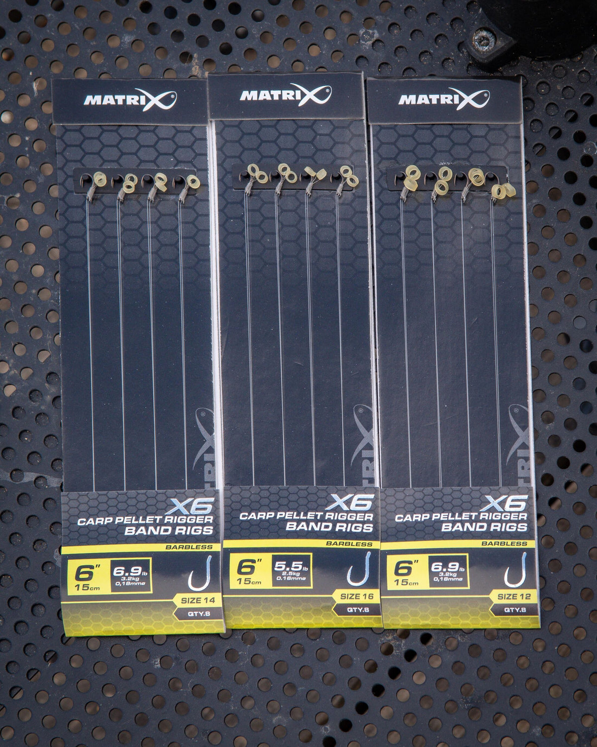 Matrix X6 Carp Pellet Rigger 15cm Band Rigs