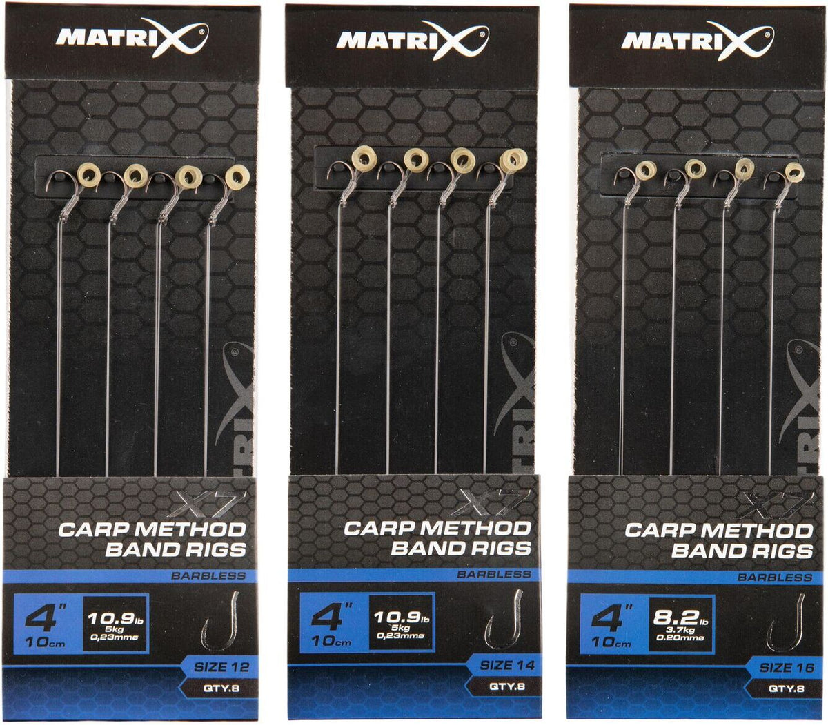 Matrix X7 Carp Method 10cm Band Rigs