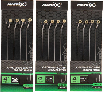 Matrix X8 X-Power Carp 10cm Band Rigs