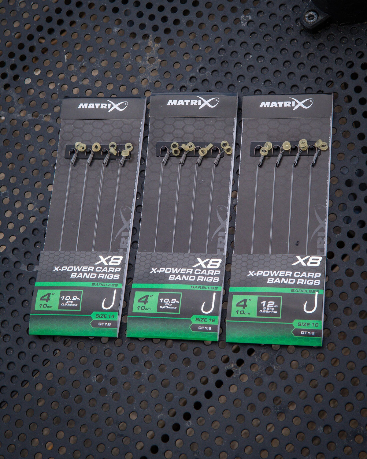 Matrix X8 X-Power Carp 10cm Band Rigs