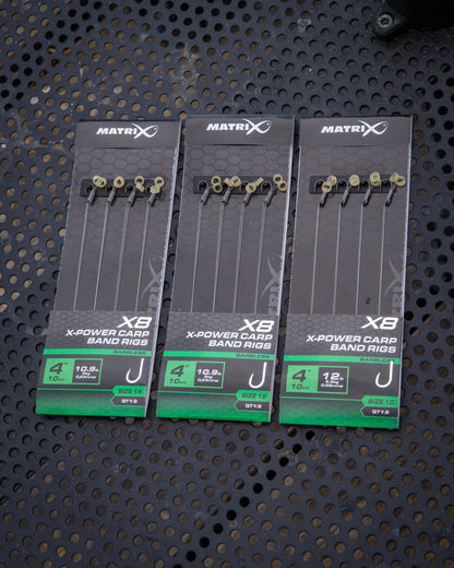 Matrix X8 X-Power Carp 10cm Band Rigs