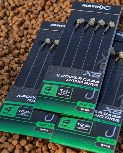 Matrix X8 X-Power Carp 10cm Band Rigs