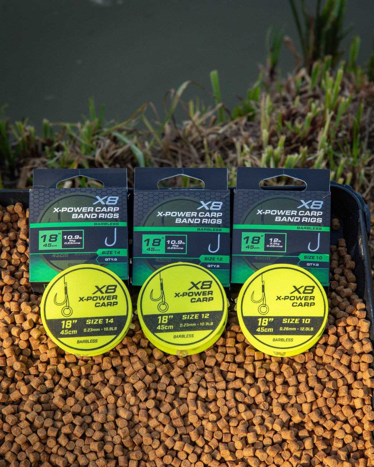 Matrix X8 X-Power Carp 45cm Band Rigs