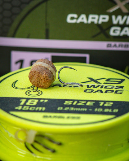 Matrix X9 Carp Wide Gape 45cm Band Rigs