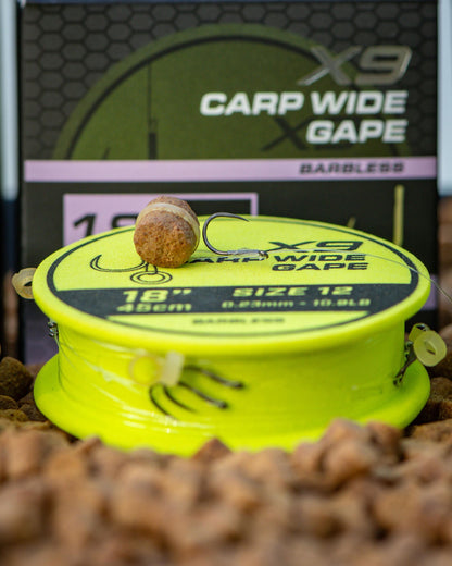Matrix X9 Carp Wide Gape 45cm Band Rigs