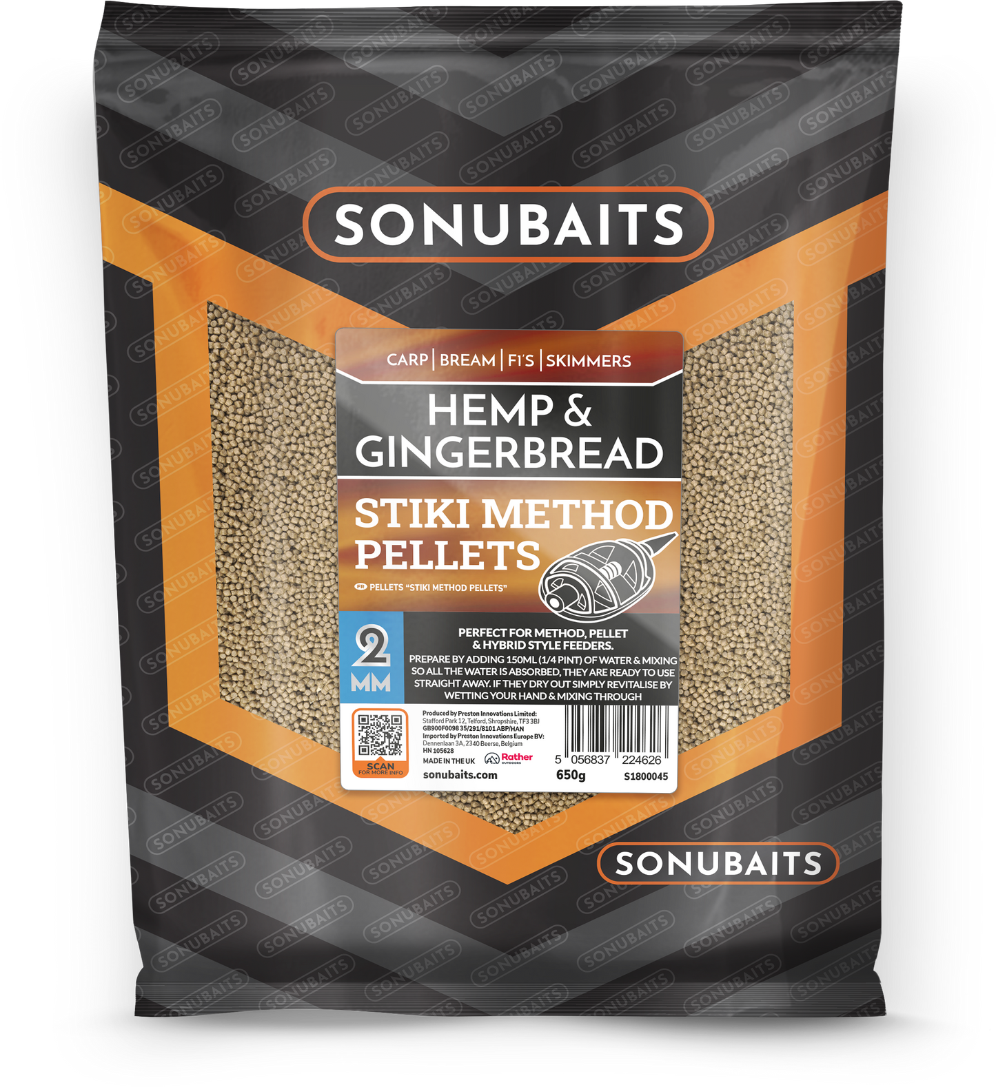 Sonubaits Stiki Pellets Hemp & Gingerbread  2mm