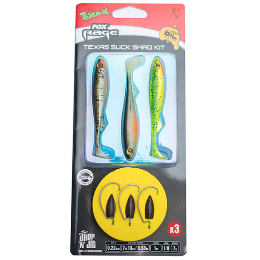 Fox Rage Ready Rigs Texas Slick Shad Kit