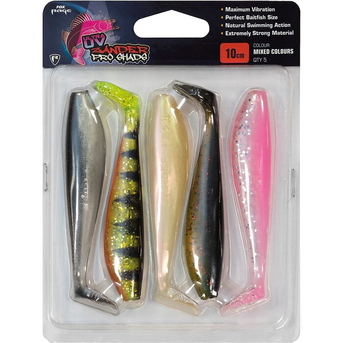 Fox Rage Zander Pro Shad UV Mixed Colour Pack