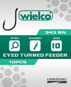 Wielco Laser Point 343BN Eyed Turned Feeder Hooks