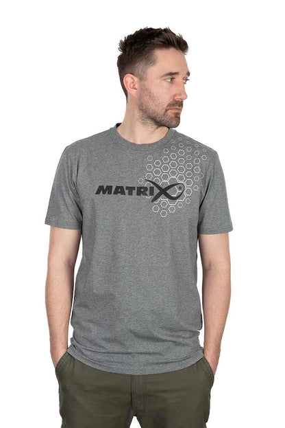 Matrix Grey Hex Print T-shirt