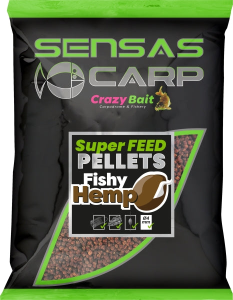 Sensas Super Feed Pellets Fishy Hemp