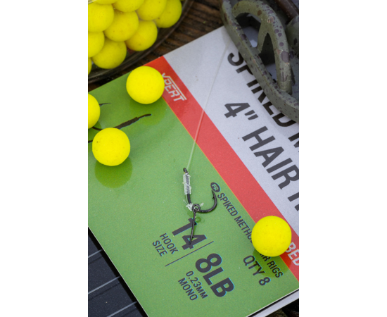 Korum Spiked Method Hair Rigs Barbed 4"